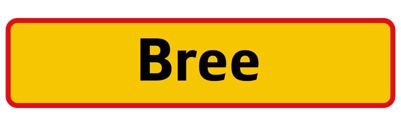 Plaatsnaambord Bree