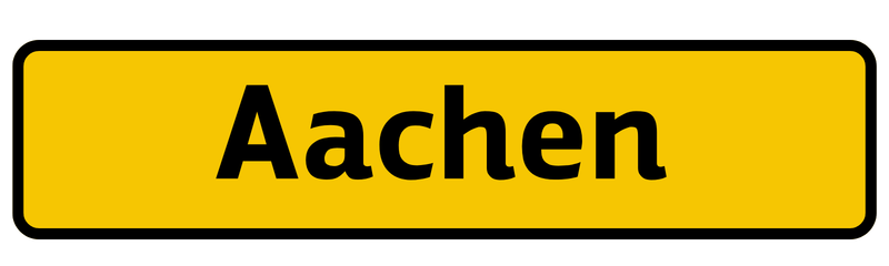 Plaatsnaambord Aachen