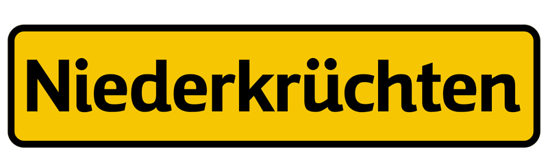 Plaatsnaambord Niederkrüchten