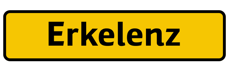 Plaatsnaambord Erkelenz