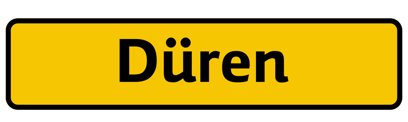 Plaatsnaambord Düren