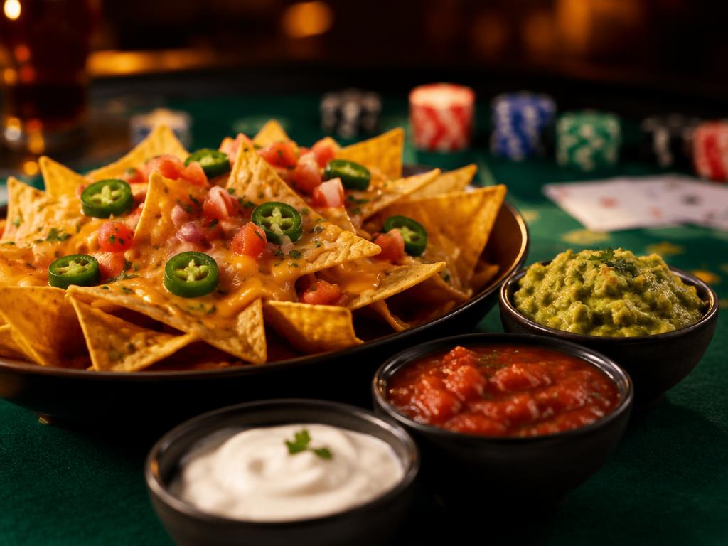 Nacho's met dips (Chip Leaders) — catering voor poker- en casinoavond