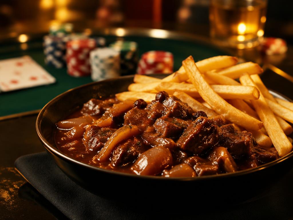Zuurvlees met frietjes (Limburg's Last Stand) — catering voor poker- en casinoavond