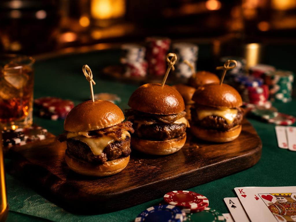 Mini-burgers (The Big Blind Sliders) — catering voor poker- en casinoavond