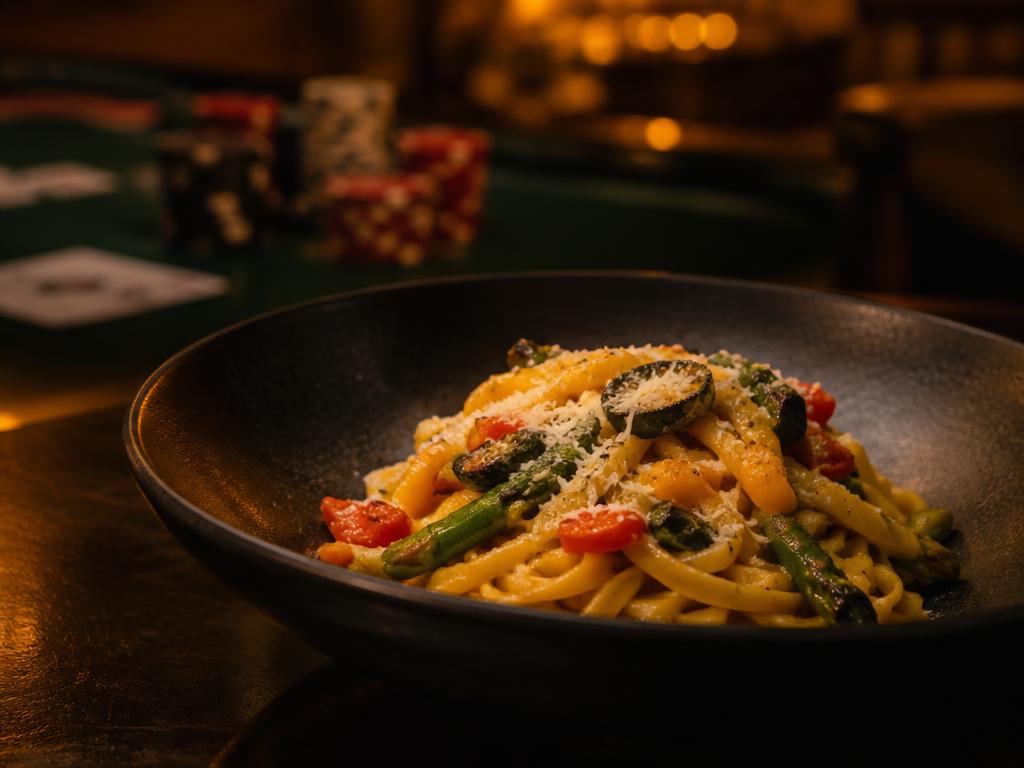 Pasta met groenten (The Final Table Pasta) — catering voor poker- en casinoavond