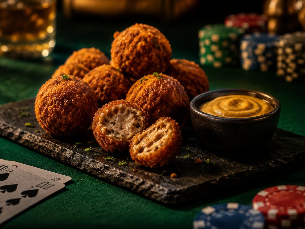 Bitterballen met mosterd (The River Balls) — catering voor poker- en casinoavond